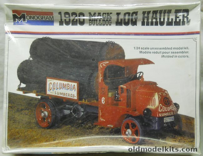 Monogram 1/24 1926 Mack Bulldog Log Hauler, 2401 plastic model kit